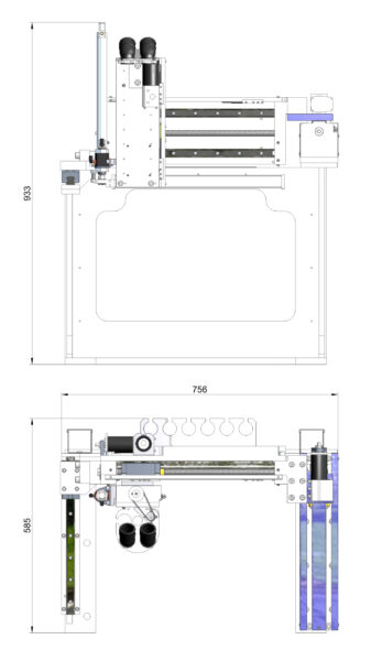 mta OEM300 soldering robot 2D drawing